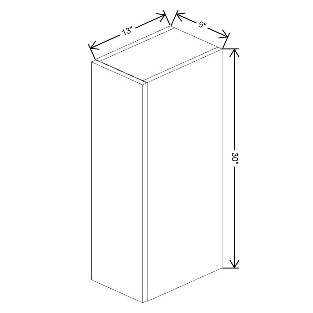 Fabuwood Illume Tuscany Muratti 4 09" W x 30" H x 13" D Single Door Wall Cabinet