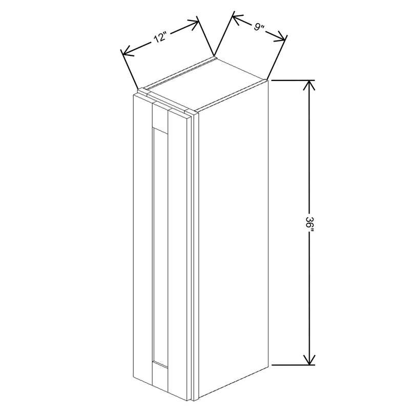 Fabuwood Allure Galaxy Horizon 9" W X 36" H X 12" D Single Door Wall Cabinet - RIGHT SIDE (R) - image 1