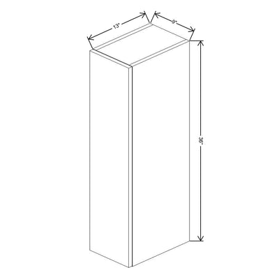 Fabuwood Illume Tuscany Muratti 4 09" W x 36" H x 13" D Single Door Wall Cabinet - image 1