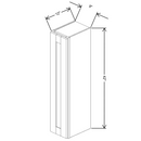 Fabuwood Allure Galaxy Mocha 9" W X 42" H X 12" D  Single Door Wall Cabinet - RIGHT SIDE (RS) - image 1