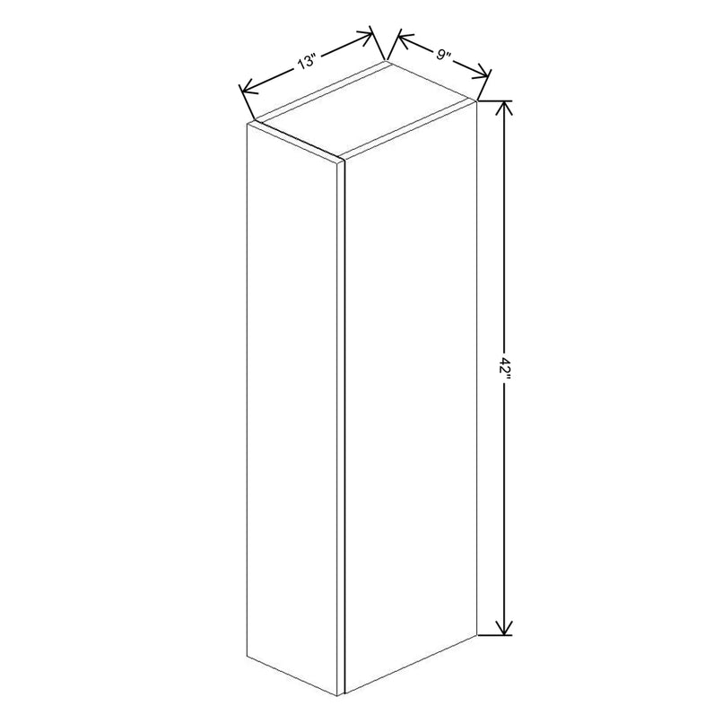 Fabuwood Illume Catalina Como Ash 2 09" W x 42" H x 13" D Single Door Wall Cabinet - image 1