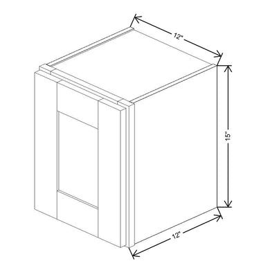 Fabuwood Allure Galaxy Indigo 12" W X 15" H X 12" D  Single Door Wall Cabinet - LEFT SIDE (L) - image 1