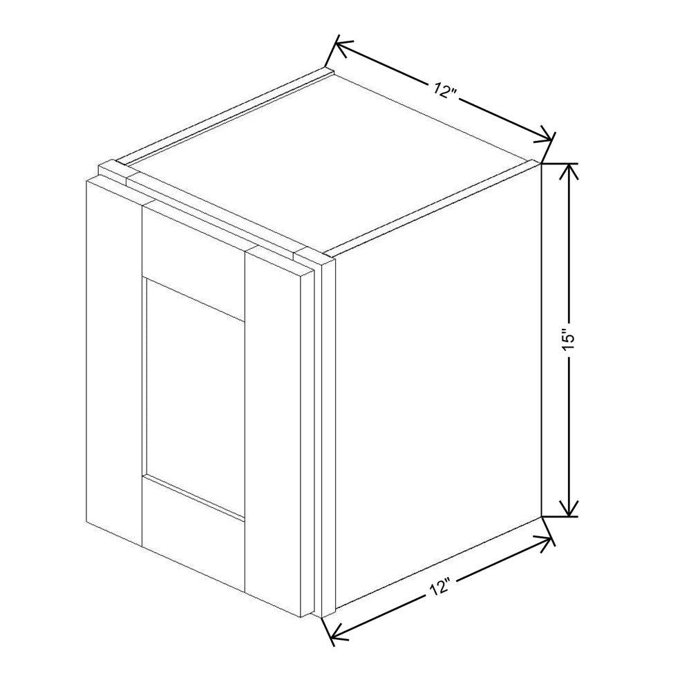 Fabuwood Allure Galaxy Frost 12" W X 15" H X 12" D  Single Door Wall Cabinet - RIGHT SIDE (R) - image 1