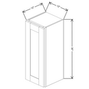 Fabuwood Allure Galaxy Mocha 12" W X 30" H X 12" D  Single Door Wall Cabinet - RIGHT SIDE (RS) - image 1