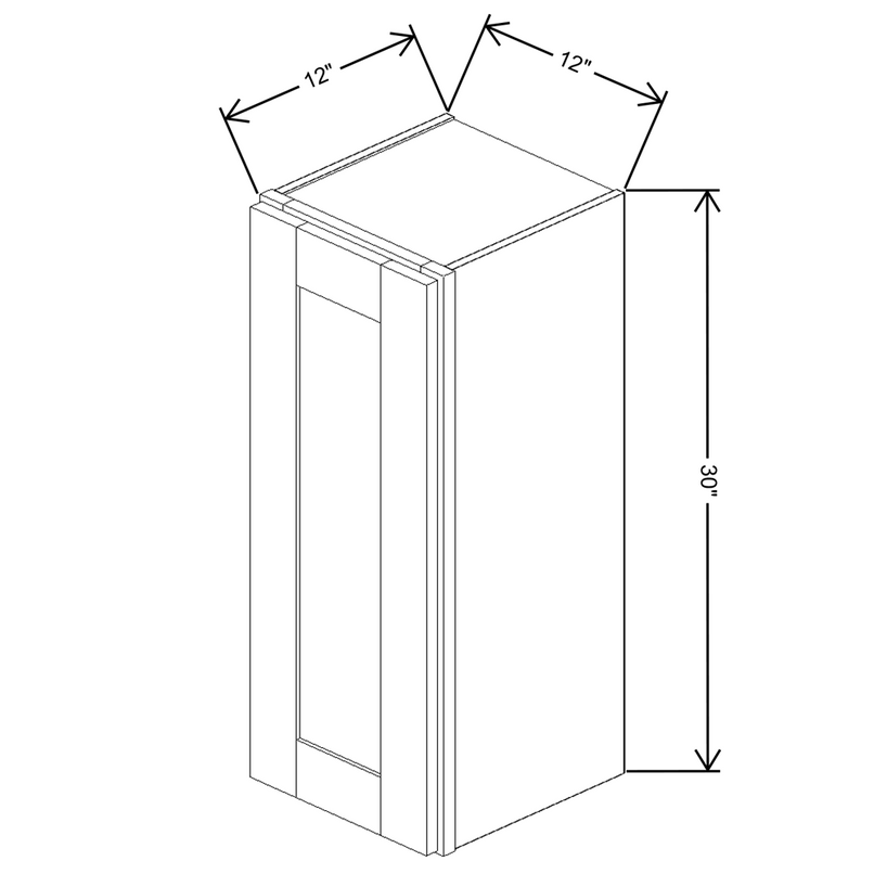 Fabuwood Allure Galaxy Mocha 12" W X 30" H X 12" D  Single Door Wall Cabinet - RIGHT SIDE (RS) - image 1