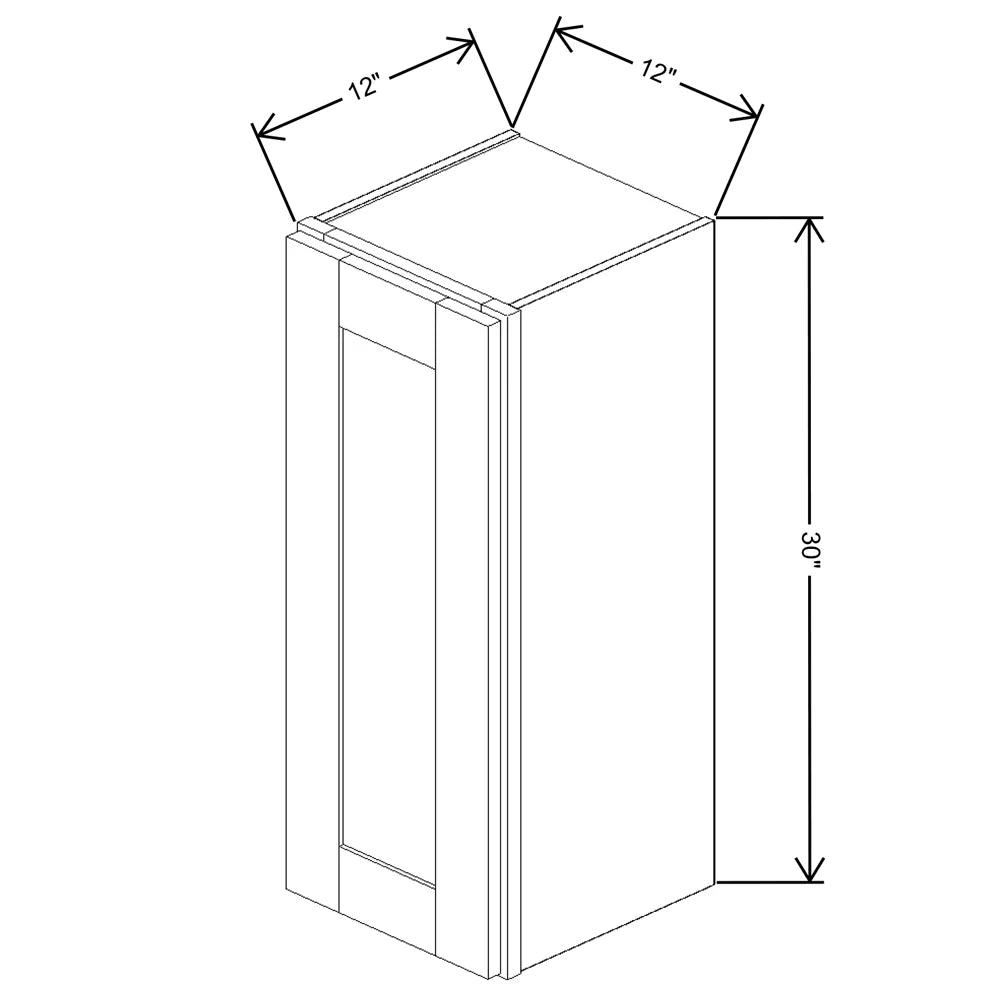 Fabuwood Allure Galaxy Frost 12" W X 30" H X 12" D  Single Door Wall Cabinet - NO FINISH
