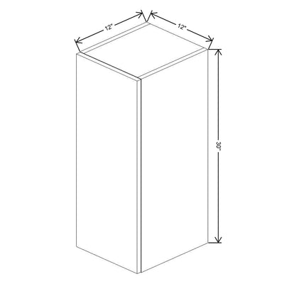 Fabuwood Illume Catalina Bianco Matte 12" W x 30" H x 13" D Single Door Wall Cabinet - image 1