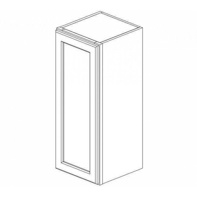 AB-W1212 Single Door Cabinets 12 Inch Wall Cabinet | Lait Grey Shaker