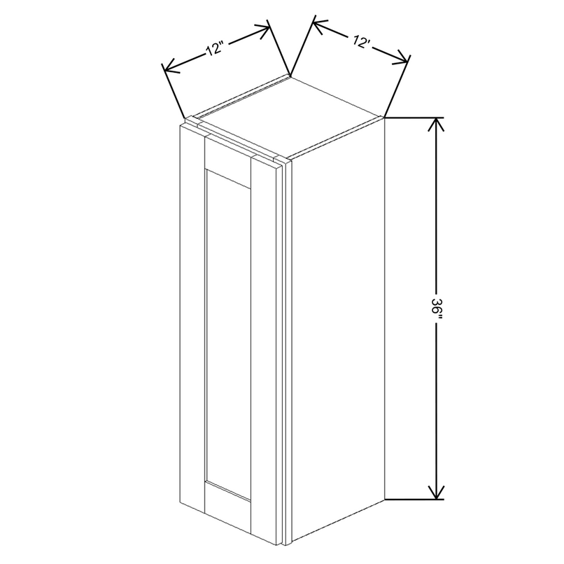 Fabuwood Allure Galaxy Mocha 12" W X 36" H X 12" D  Single Door Wall Cabinet - LEFT SIDE (LS) - image 1