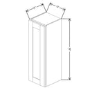 Fabuwood Allure Galaxy Dove 12" W X 36" H X 12" D  Single Door Wall Cabinet - RIGHT SIDE (R) - image 1