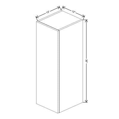 Fabuwood Illume Catalina Como Ash 2 12" W x 36" H x 13" D Single Door Wall Cabinet - image 1