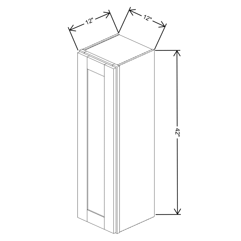 Fabuwood Quest Metro Java 12" W X 42" H X 12" D  Single Door Wall Cabinet - LEFT SIDE (L) - image 1