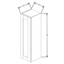 Fabuwood Quest Metro Frost 12" W X 42" H X 12" D  Single Door Wall Cabinet - NO FINISH - image 1