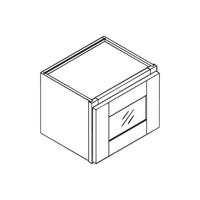 HAA-W1212GD 12"W x 12"H Glass Door Wall Cabinet