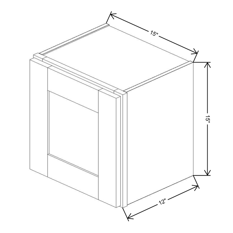Fabuwood Allure Galaxy Mocha 15" W X 15" H X 12" D  Single Door Wall Cabinet - BOTH SIDE (BS) - image 1