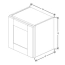 Fabuwood Allure Onyx Frost 15" W X 15" H X 12" D  Single Door Wall Cabinet - BOTH SIDE (BS) - image 1