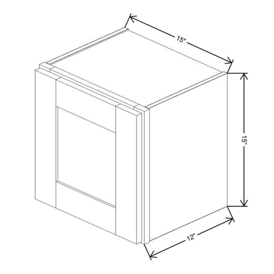 Fabuwood Allure Nexus Frost 15" W X 15" H X 12" D  Single Door Wall Cabinet - RIGHT SIDE (R) - image 1