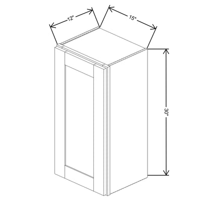 Fabuwood Allure Galaxy Linen 15" W X 30" H X 12" D  Single Door Wall Cabinet - NO FINISH - image 1