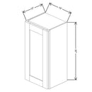 Fabuwood Value Premium Hallmark Frost 15" W X 30" H X 12" D  Single Door Wall Cabinet - BOTH SIDE (BS) - image 1