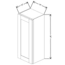 Fabuwood Allure Galaxy Frost 15" W X 36" H X 12" D  Single Door Wall Cabinet - BOTH SIDE (BS) - image 1