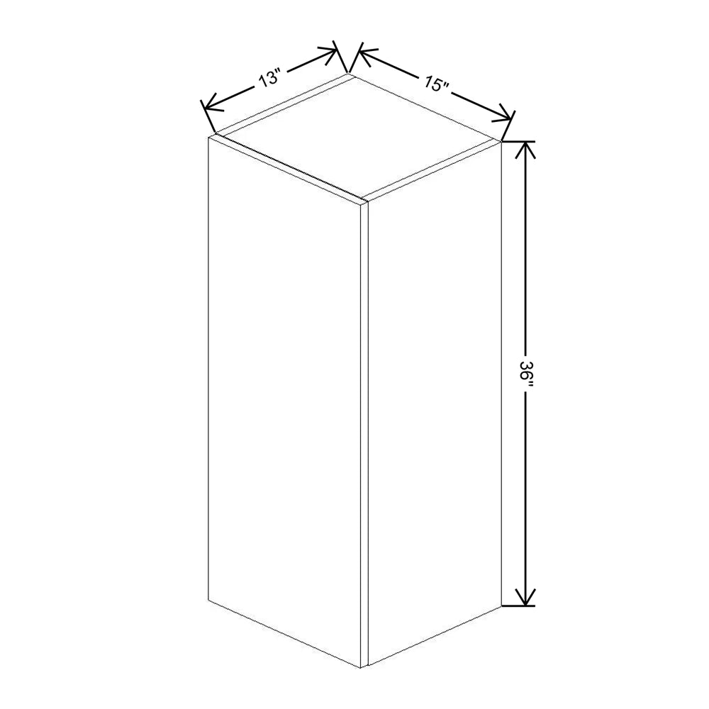 Fabuwood Illume Catalina Olmo 3 15" W x 36" H x 13" D Single Door Wall Cabinet