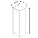 Fabuwood Allure Galaxy Frost 15" W X 42" H X 12" D  Single Door Wall Cabinet - LEFT SIDE (L) - image 1