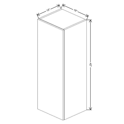 Fabuwood Illume Catalina Bianco Matte 15" W x 42" H x 13" D Single Door Wall Cabinet - image 1