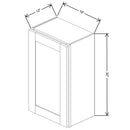 Fabuwood Quest Metro Frost 18" W X 30" H X 12" D  Single Door Wall Cabinet - LEFT SIDE (L) - image 1