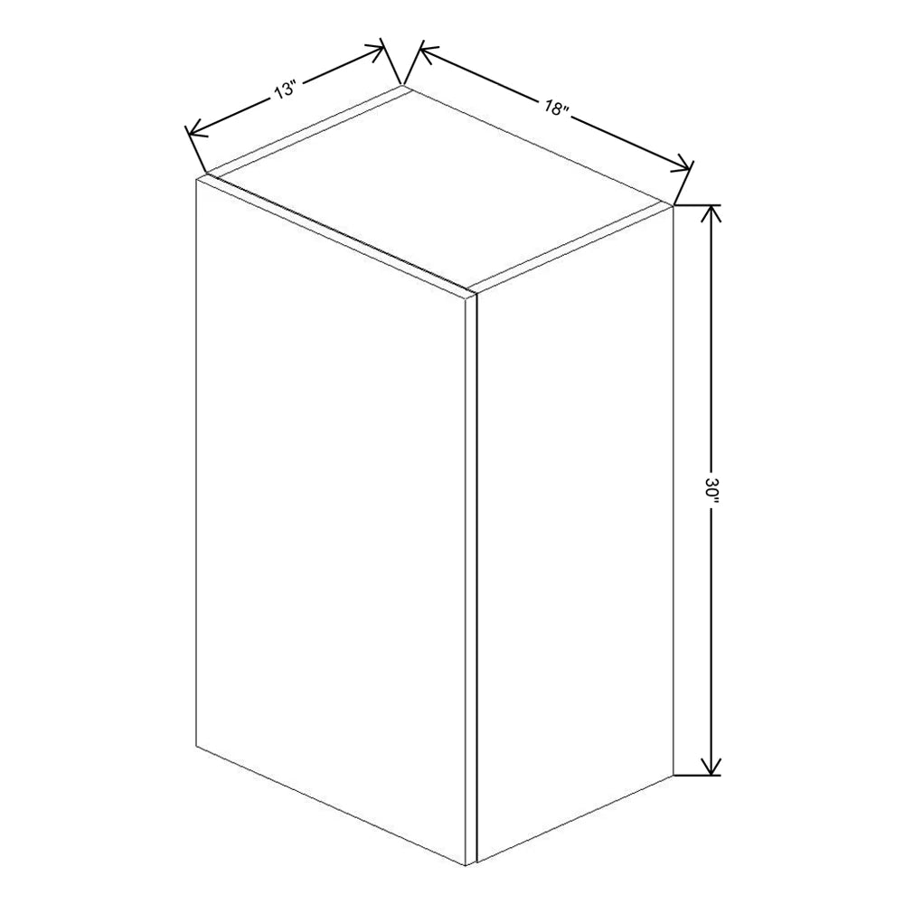 Fabuwood Illume Catalina Muratti 4 18" W x 30" H x 13" D Single Door Wall Cabinet
