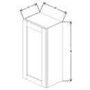 Fabuwood Allure Galaxy Frost 18" W X 36" H X 12" D  Single Door Wall Cabinet - BOTH SIDE (BS) - image 1