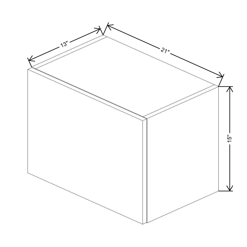 Fabuwood Illume Catalina Grigio Gloss 21" W X 15" H X 13" D Lift Up Wall Cabinet - image 1
