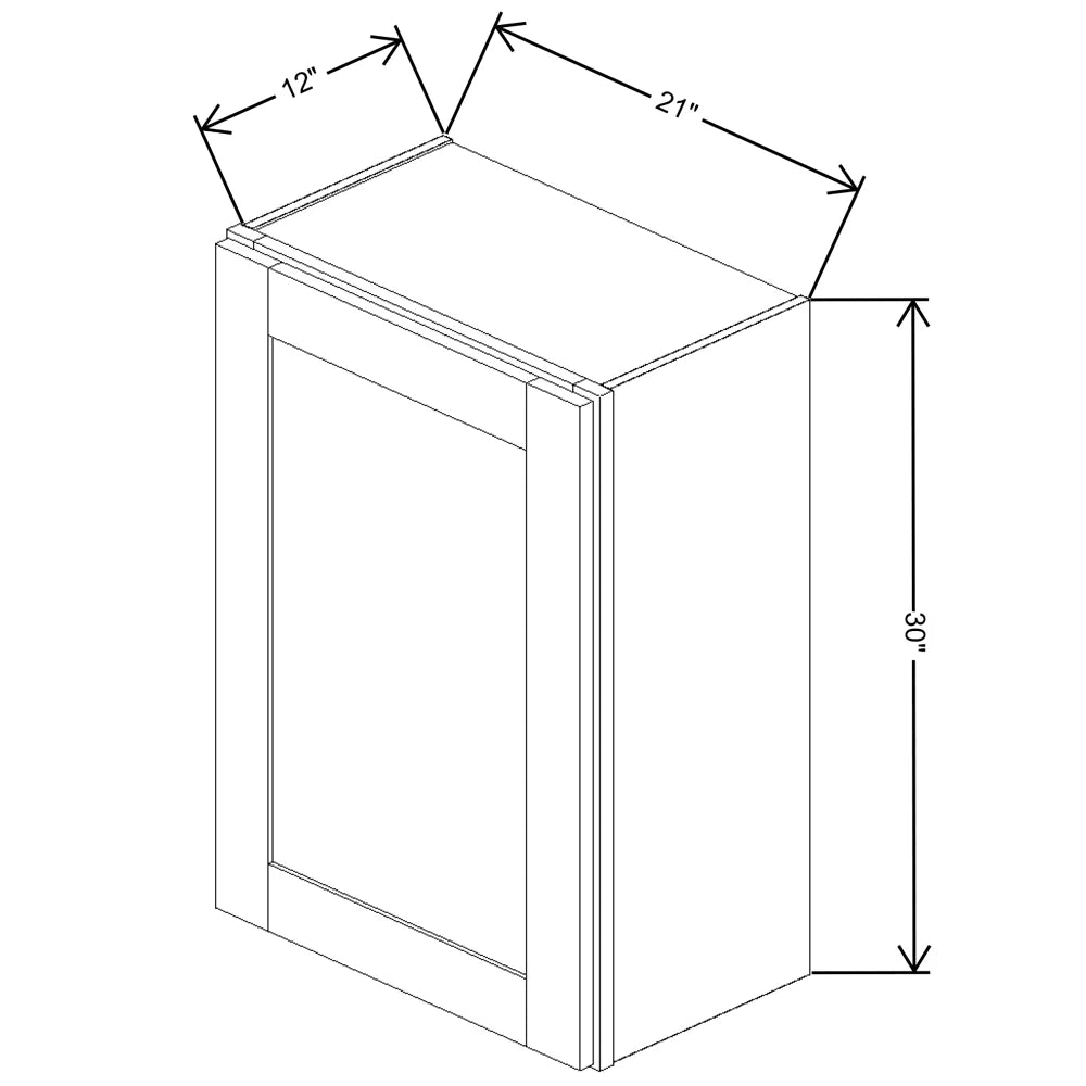 Fabuwood Quest Discovery Frost 21" W X 30" H X 12" D  Single Door Wall Cabinet - RIGHT SIDE (R) - image 1