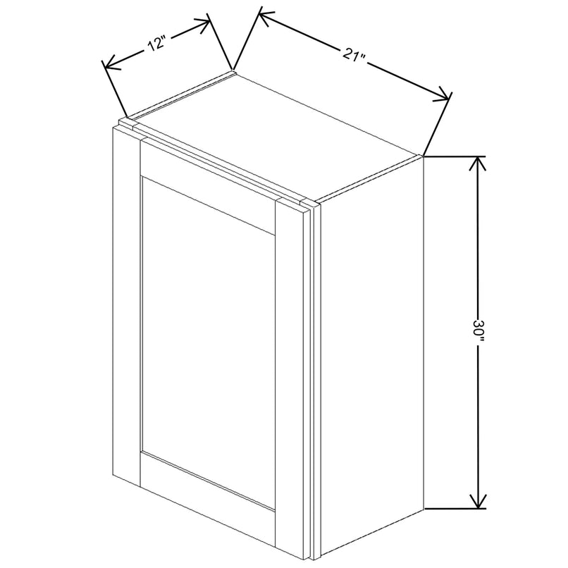 Fabuwood Allure Galaxy Horizon 21" W X 30" H X 12" D Single Door Wall Cabinet - LEFT SIDE (L) - image 1