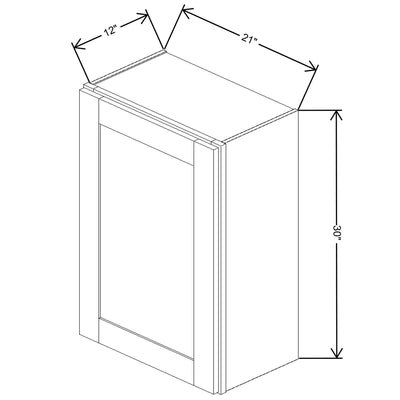 Fabuwood Allure Galaxy Timber 21" W X 30" H X 12" D  Single Door Wall Cabinet - NO FINISH - image 1
