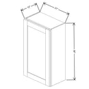 Fabuwood Quest Metro Java 21" W X 36" H X 12" D  Single Door Wall Cabinet - NO FINISH - image 1