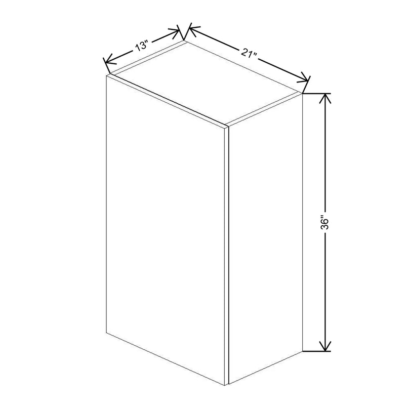 Fabuwood Illume Catalina Carbone Matte 21" W x 36" H x 13" D Single Door Wall Cabinet - image 1