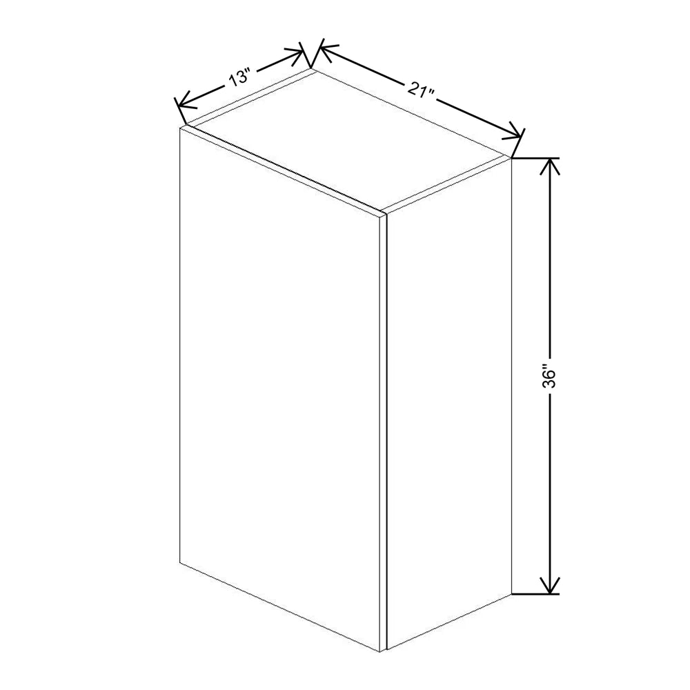 Fabuwood Illume Catalina Grigio Gloss 21" W X 36" H X 13" D Single Door Wall Cabinet - image 1