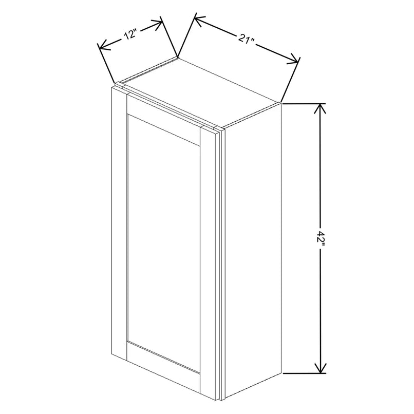 Fabuwood Allure Galaxy Horizon 21" W X 42" H X 12" D Single Door Wall Cabinet - LEFT SIDE (L) - image 1