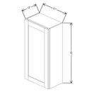 Fabuwood Allure Onyx Horizon 21" W X 42" H X 12" D  Single Door Wall Cabinet - NO FINISH - image 1