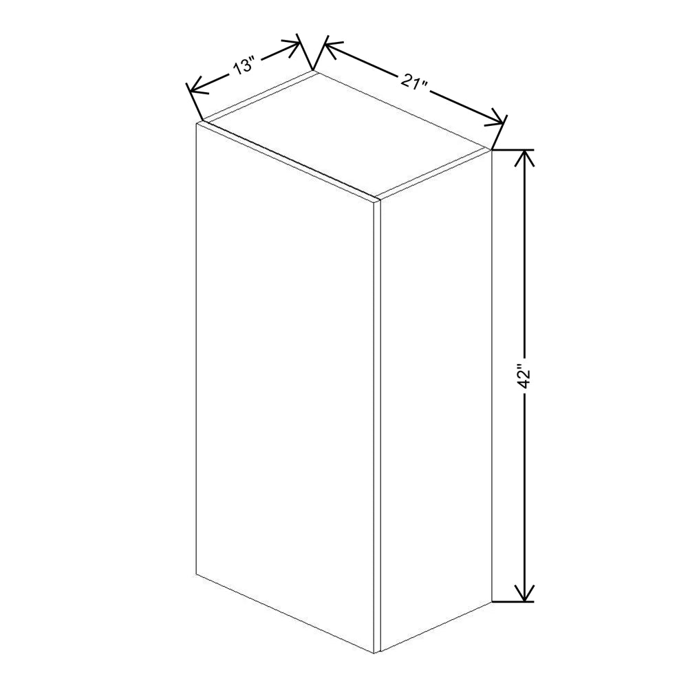 Fabuwood Illume Tuscany Olmo 3 21" W x 42" H x 13" D Single Door Wall Cabinet