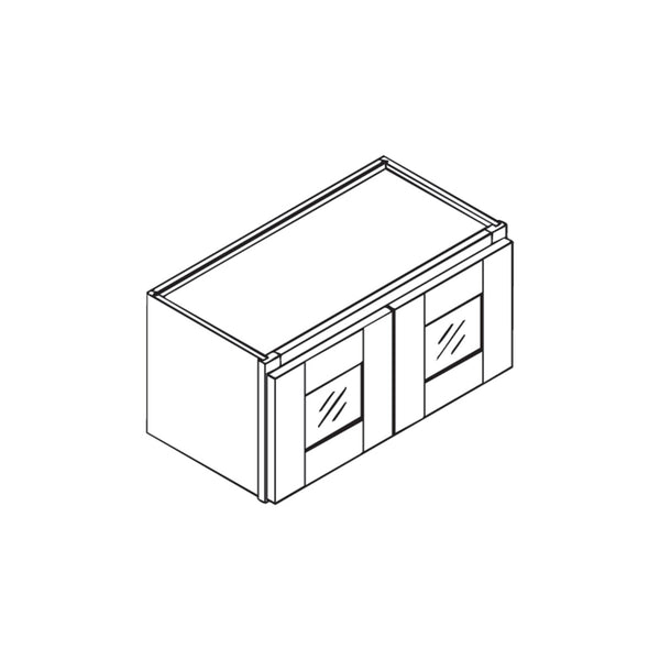 12" High Glass Door Wall Cabinets