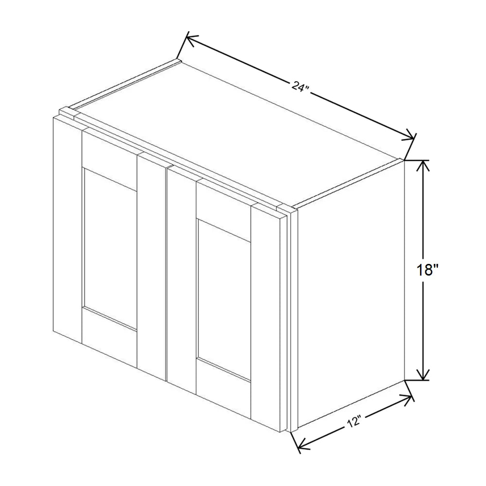 Fabuwood Allure Galaxy Dove 24" W X 18" H X 12" D Double Door Wall Cabinet - RIGHT SIDE (R)