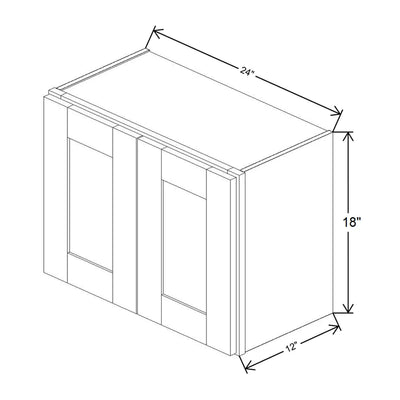 Fabuwood Allure Galaxy Mocha 24" W X 18" H X 12" D Double Door Wall Cabinet - RIGHT SIDE (RS) - image 1