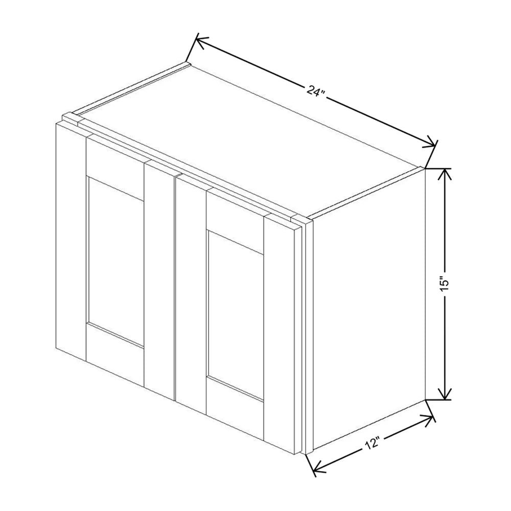 Fabuwood Quest Discovery Frost 24" W X 18" H X 12" D Double Door Wall Cabinet - LEFT SIDE (L) - image 1