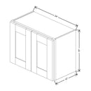 Fabuwood Allure Onyx Frost 24" W X 18" H X 12" D Double Door Wall Cabinet - BOTH SIDE (BS) - image 1