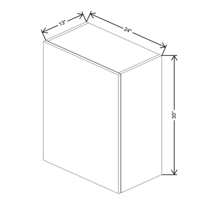 Fabuwood Illume Catalina Bianco Matte 24" W x 30" H x 13" D Single Door Wall Cabinet - image 1