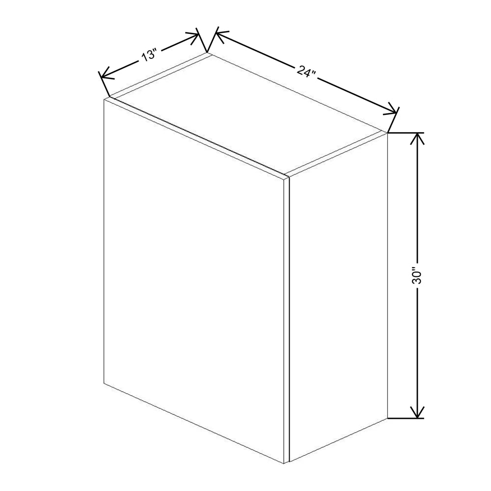 Fabuwood Illume Catalina Grigio Gloss 24" W X 30" H X 13" D Single Door Wall Cabinet - image 1