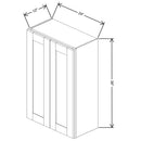 Fabuwood Allure Galaxy Dove 24" W X 36" H X 12" D Double Door Wall Cabinet - LEFT SIDE (L) - image 1