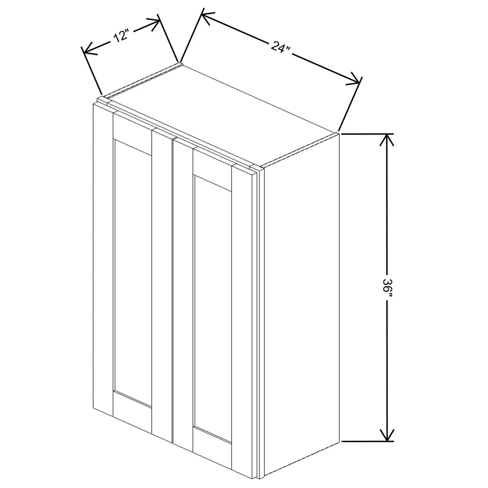 Fabuwood Quest Metro Java 24" W X 36" H X 12" D Double Door Wall Cabinet - BOTH SIDE (BS)