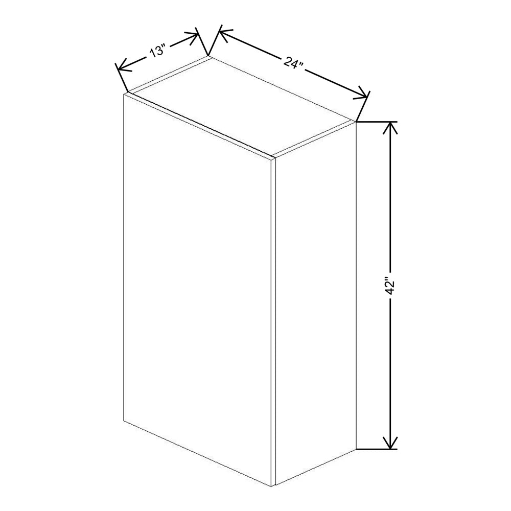 Fabuwood Illume Tuscany Olmo 3 24" W x 42" H x 13" D Single Door Wall Cabinet - image 1